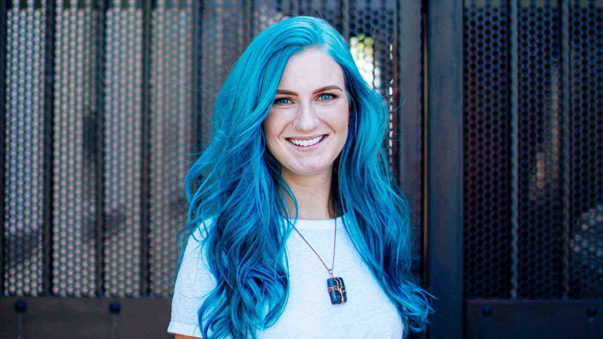 age beautiful dark blue hair color