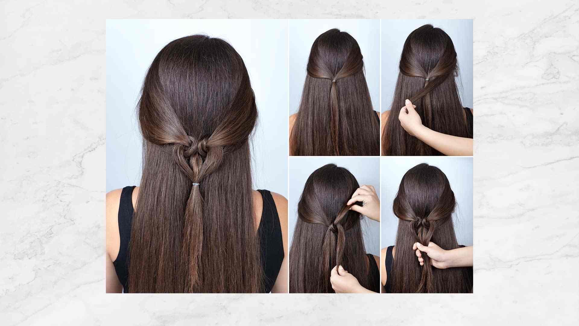 Whether you are going to school, work, family function, or even a date,  here are some very fast and s… | Long hair styles, Diy hairstyles easy, Easy  updo hairstyles